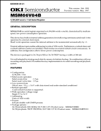 MSM66V84BJS Datasheet