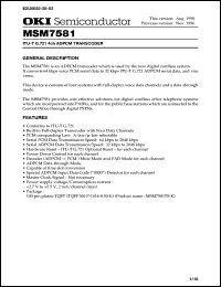 MSM7581TS-K Datasheet