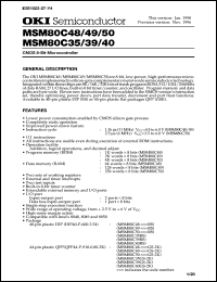 MSM80C49-xxxRS Datasheet