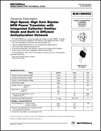 MJE18004D2 Datasheet