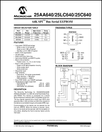 25LC640T-I/P Datasheet