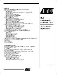 ATF1516AS-15QC160 Datasheet