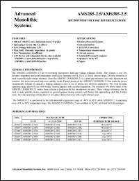 AMS385-2.5AS Datasheet