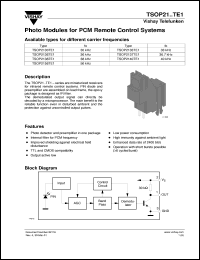 TSOP2137TE1 Datasheet