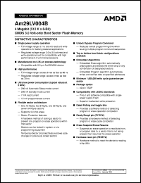 AM29LV004BT-90RFC Datasheet