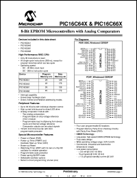 PIC16C641-20/SO Datasheet