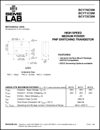 BCY72CSM Datasheet