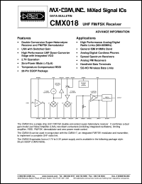 CMX017D6 Datasheet