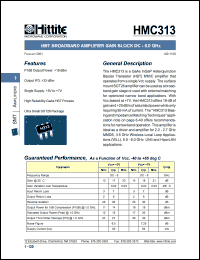 HMC313 Datasheet