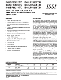 IS61LF25636D-9TQ Datasheet