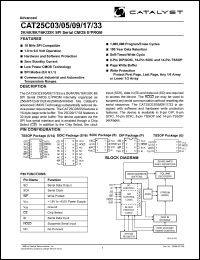 CAT25C09S16I-TE13 Datasheet