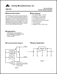 AME1084CCBT Datasheet