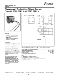 OPB718 Datasheet