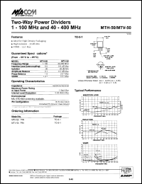 MTV-50 Datasheet