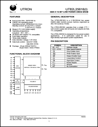 UT62L25616MC-55L Datasheet