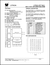 UT62L25716BS-55LLE Datasheet