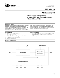 MAS1016ATB1 Datasheet