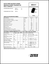 BCX17 Datasheet