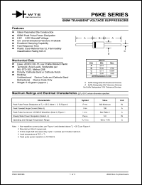 P6KE18 Datasheet