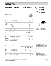 IXGH12N60C Datasheet