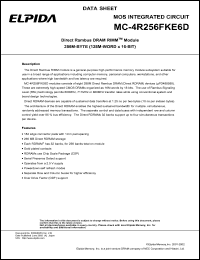 MC-4R256FKE6D-840 Datasheet