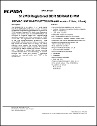 HB54A5129F1U-A75B Datasheet