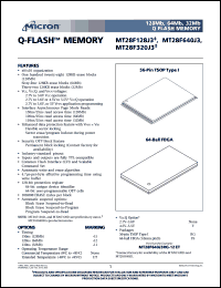 MT28F640J3RG-12ET Datasheet