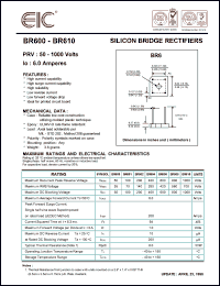 BR606 Datasheet