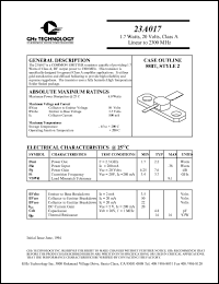 23A017 Datasheet