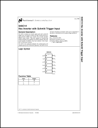 54AC14MDA Datasheet