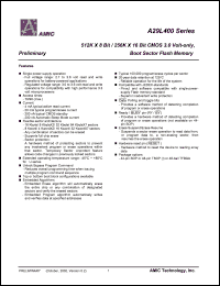 A29L400TG-70 Datasheet