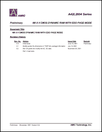 A42L2604V-50LU Datasheet