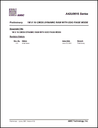 A42U0616V-80 Datasheet