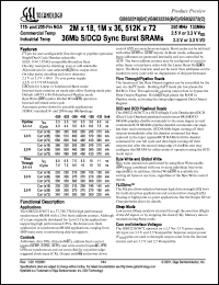 GS832236C-225 Datasheet