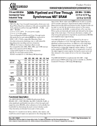 GS8322Z18B-200 Datasheet