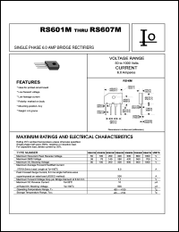 RS604M Datasheet