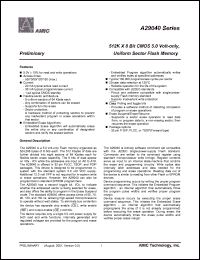 A29040L-70 Datasheet