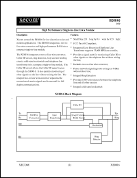 XE0016 Datasheet