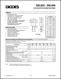 SBL860 Datasheet