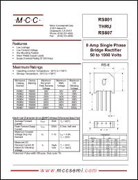 RS801 Datasheet