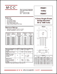 RS604 Datasheet