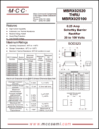 MBRX0580 Datasheet