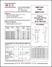 MBR1530CT Datasheet