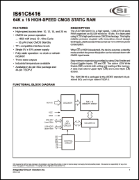 IS61C6416-10K Datasheet