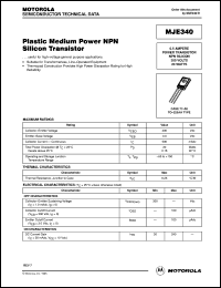 MJE340 Datasheet