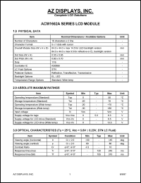 ACM1602A-NEYD-T Datasheet