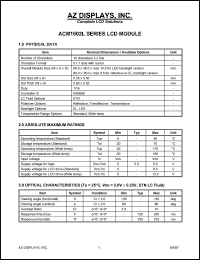 ACM1602L-FLGW-T Datasheet