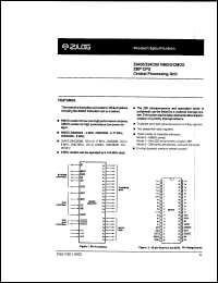 Z84C0008PEC Datasheet