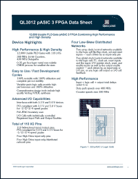 QL3012-3PF144I Datasheet