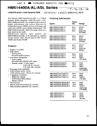 HM514400ASLJ-6 Datasheet